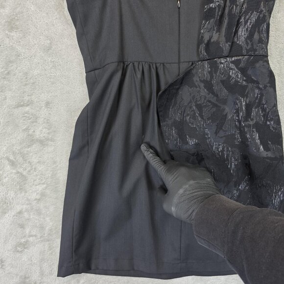 BCBGGeneration Dress Womens 2 Metallic Jacquard Sweetheart Strap Mini Party - Picture 10 of 13